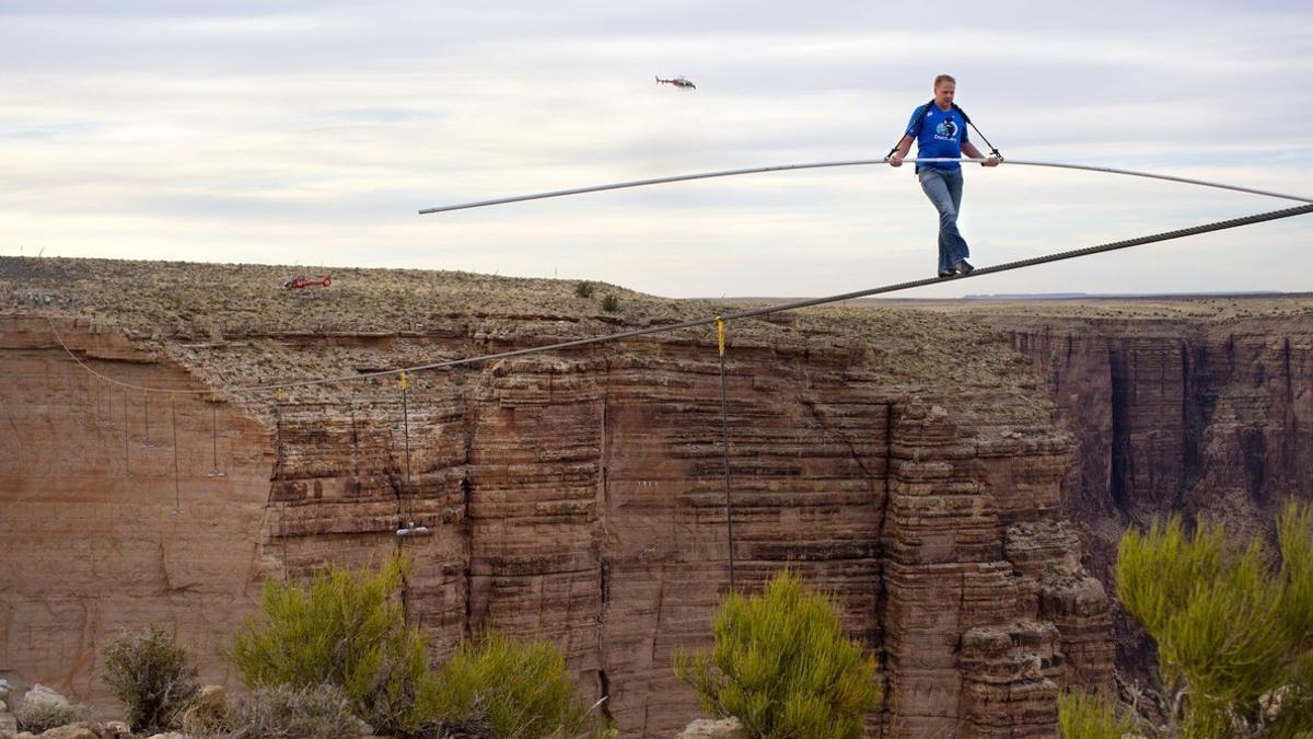 Nik Wallenda en el Gran Cañón.