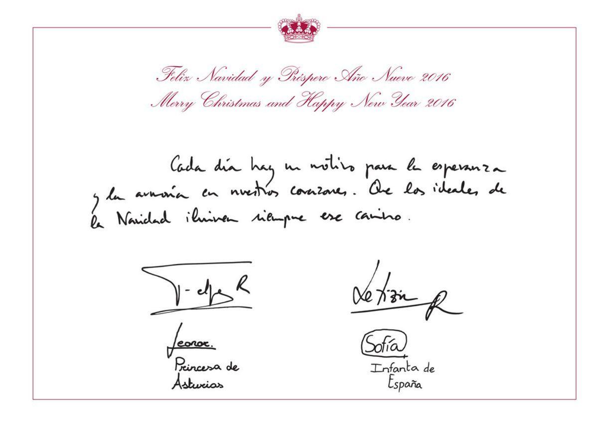 Felicitación navideña de los Reyes de España