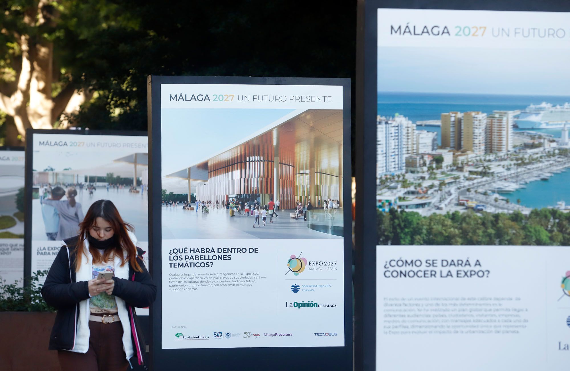 Exposición 'Málaga 2027 Un Futuro Presente', organizada por La Opinión, en la Alameda y la calle Larios
