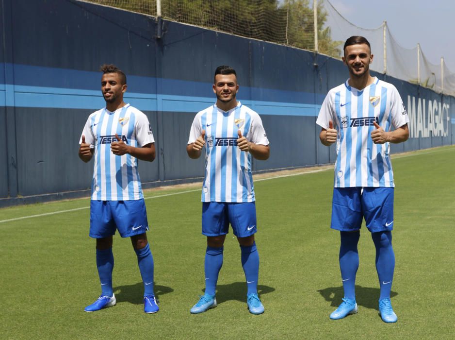 El Málaga CF presenta a Sadiku , González, y Benkhemassa