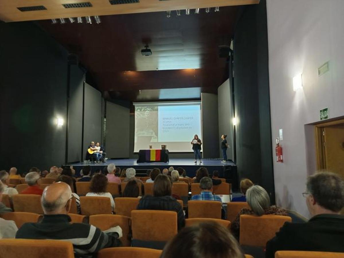 El Centre Cultural de Xàtiva también acogió una parte del acto en recuerdo de Manuel Cháfer.