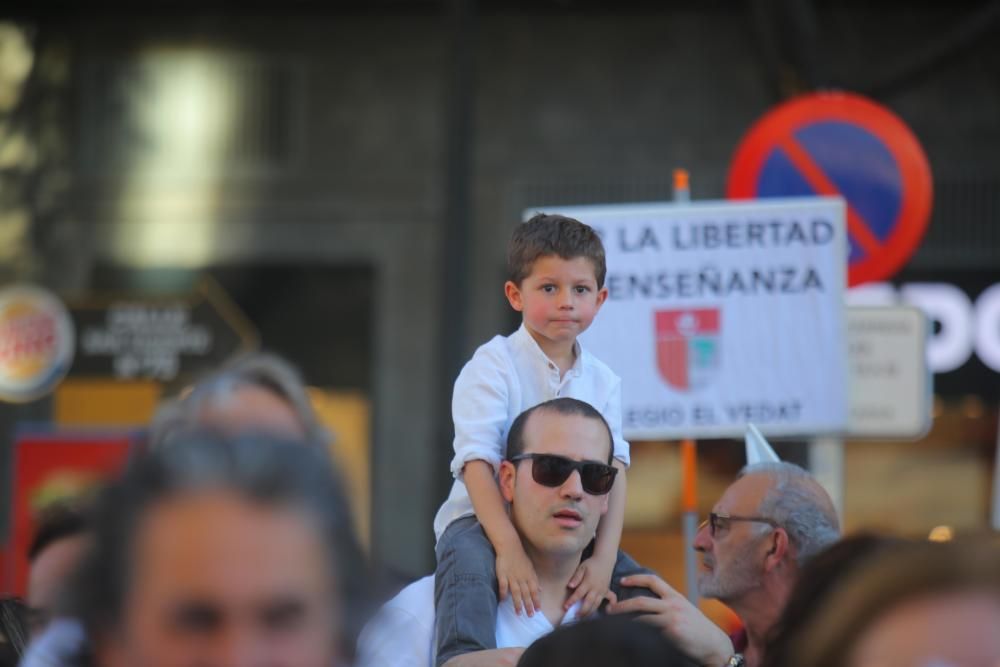 Manifestación a favor de la escuela concertada