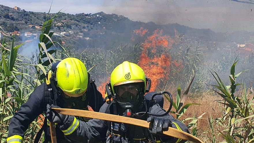 Así extinguieron un conato de incendio en Santa Brígida