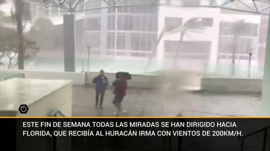 Vídeo / Espectaculares imágenes del paso del huracán Irma por Miami