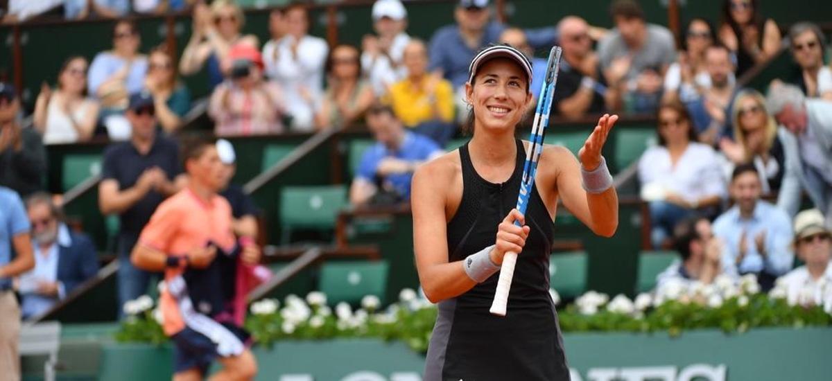 Muguruza tras su victoria ante Sharapova.