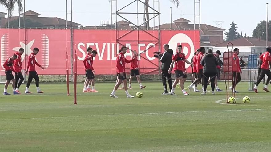 El Sevilla prepara su partido liguero contra el Real Madrid