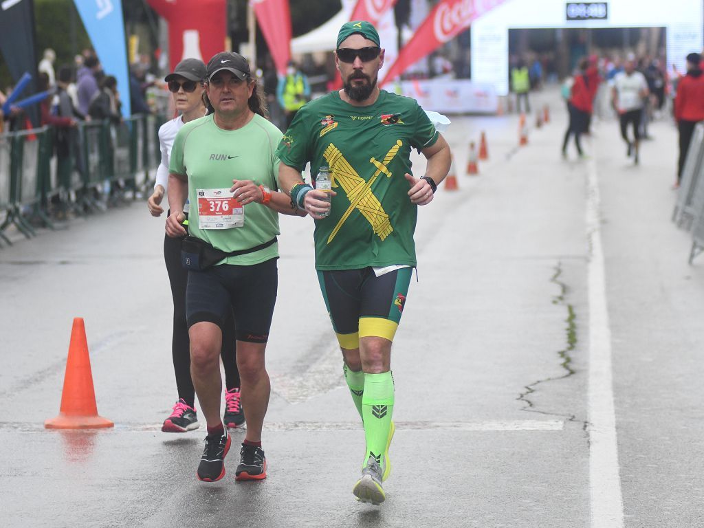 Llegada y podios de la 10k, la media maratón y la maratón de Murcia (I)