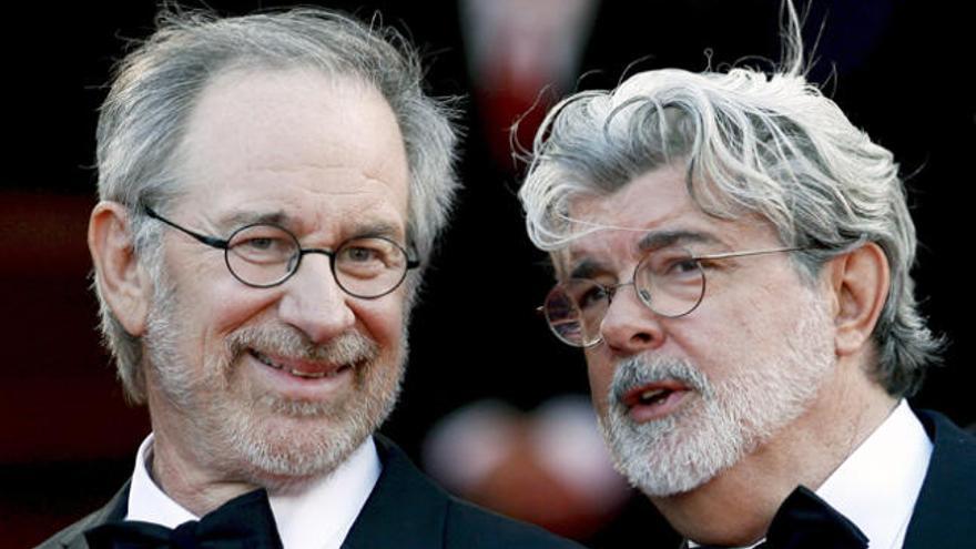 Los directores Spielberg y Lucas.