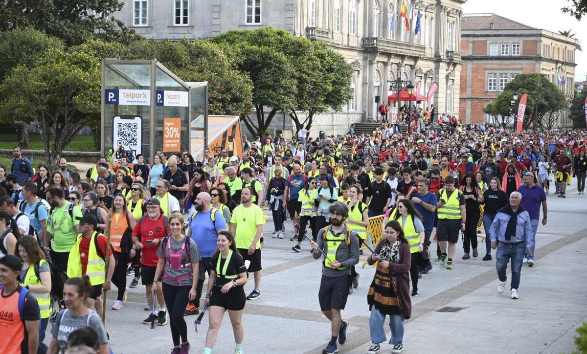Una multitud se concentró en la salida en Montero Ríos