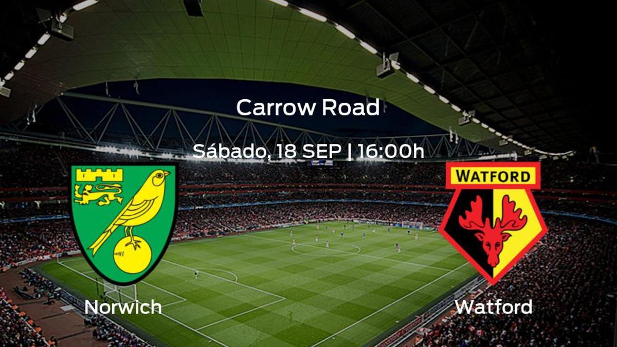 Jornada 5 de la Premier League: previa del encuentro Norwich City - Watford