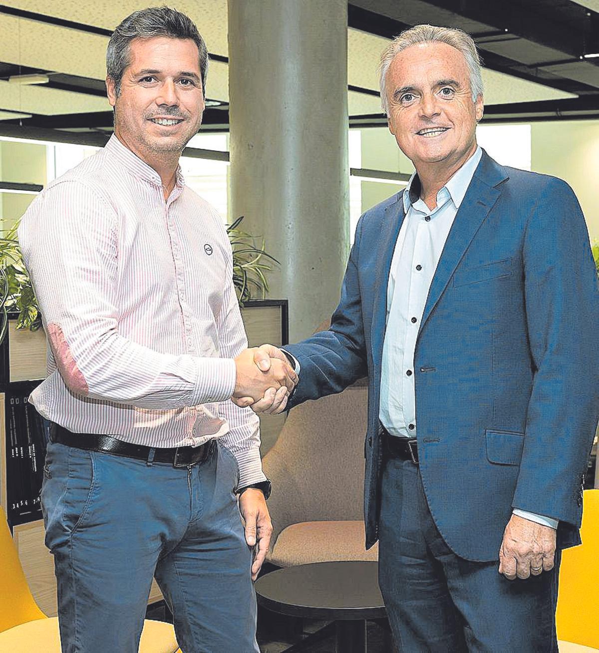 J. Miguel Ferrer, de Statkraft, y J. Luis Vilar, de Grupo Gimeno.