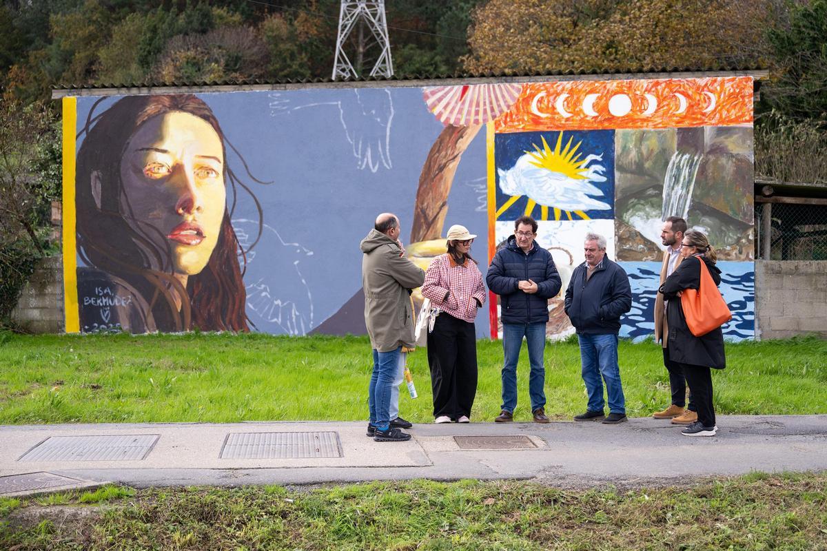 Vista del mural de la carballesa.