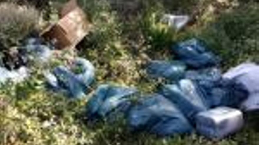 Detecten un abocament de restes vegetals a la carretera dels Àngels