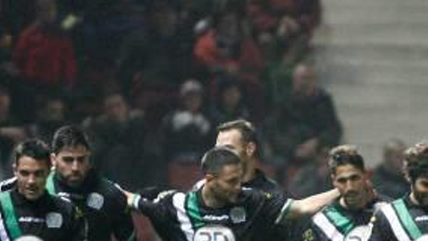 Andone celebra un gol a Montilivi.