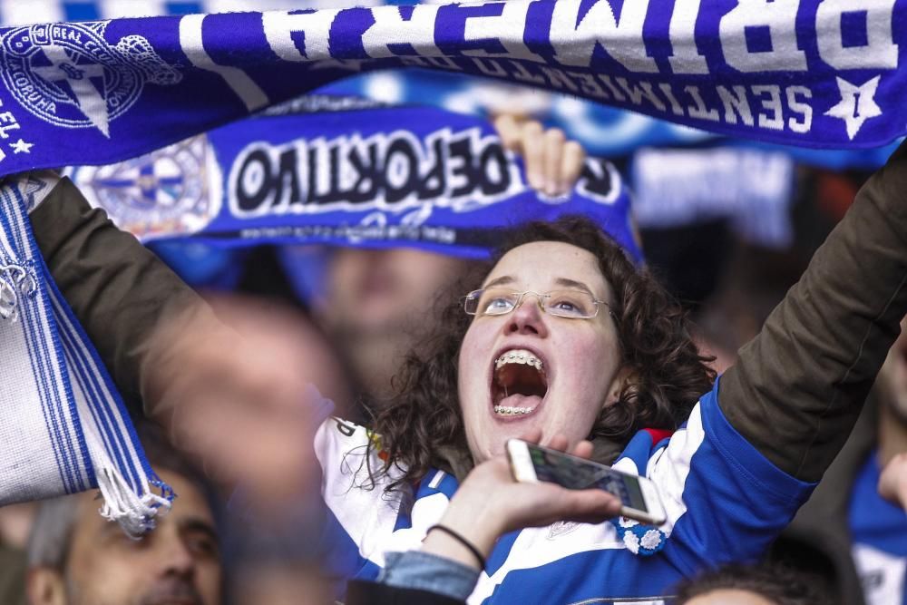 Riazor celebra el 2-1 del Dépor al Barça