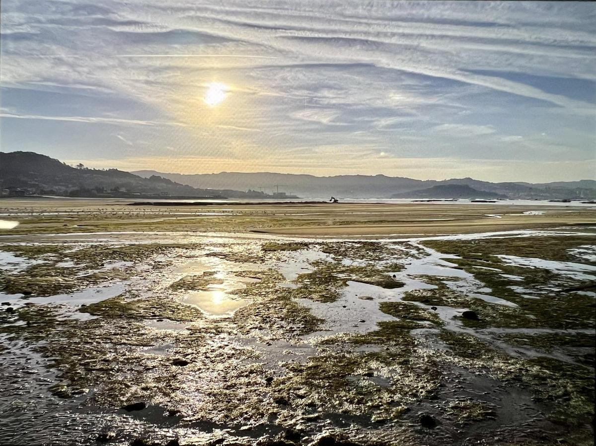 El litoral urbano de Moaña, convertido en un inmenso arenal