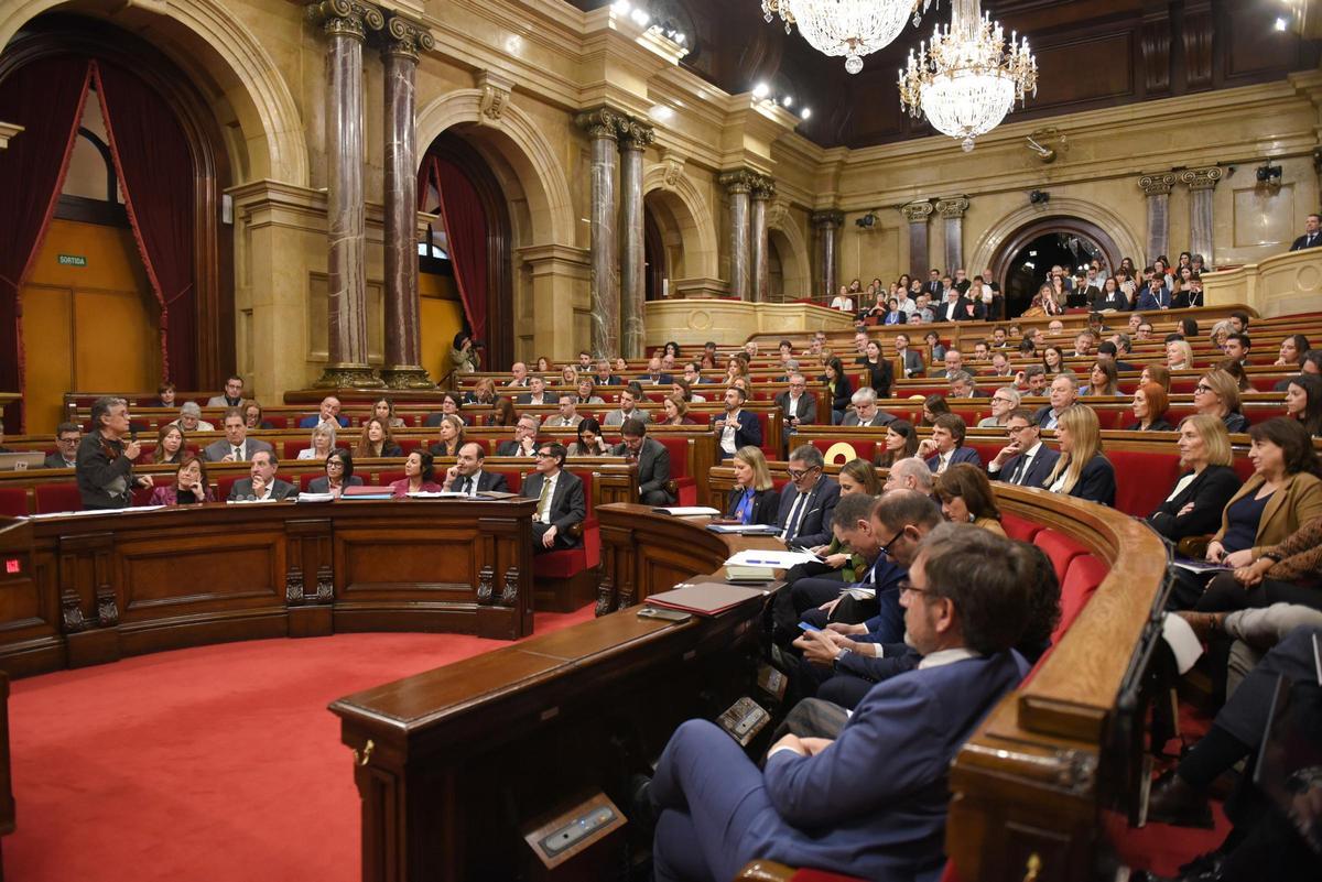 Imagen del pleno del Parlament este miércoles.