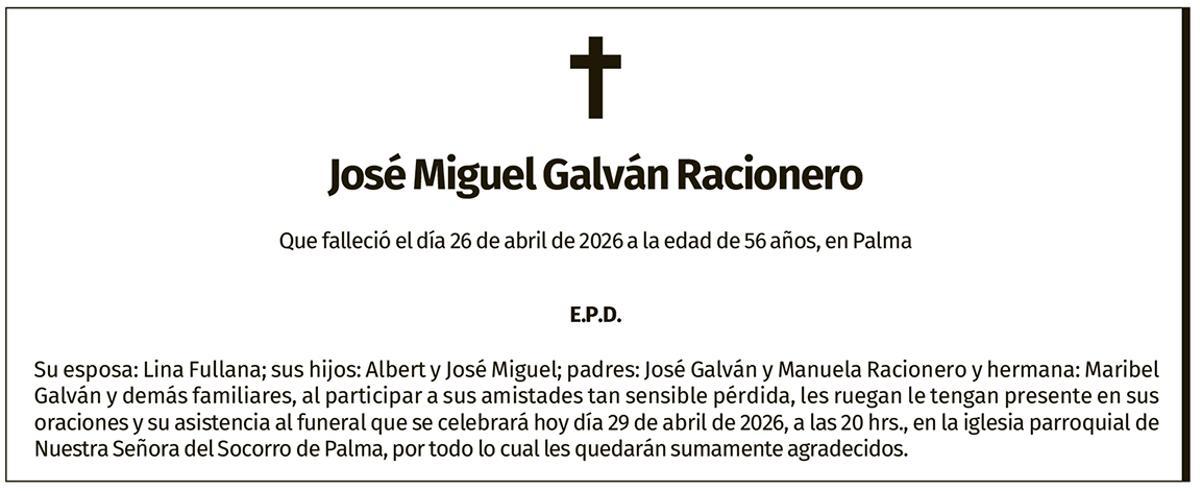 José Miguel Galván Racionero