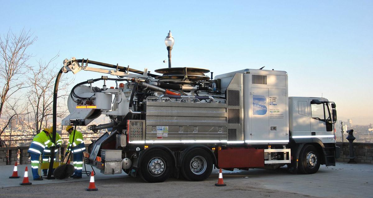Camión 100% eléctrico para la limpieza del alcantarillado de Barcelona