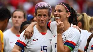 Rapinoe y Morgan con la selección de EEUU