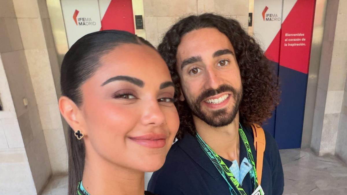Claudia Rodríguez y Marc Cucurella, en la Fórmula 1