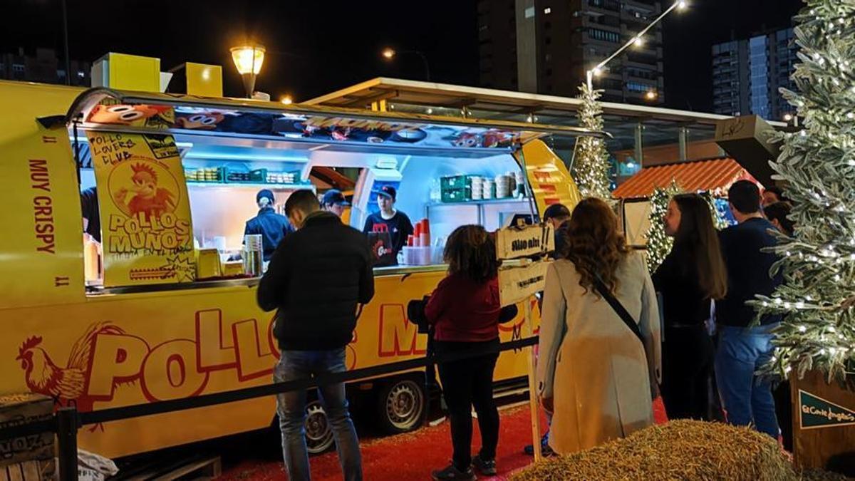 Foodtruck de Pollos Muñoz en Málaga, las pasadas navidades