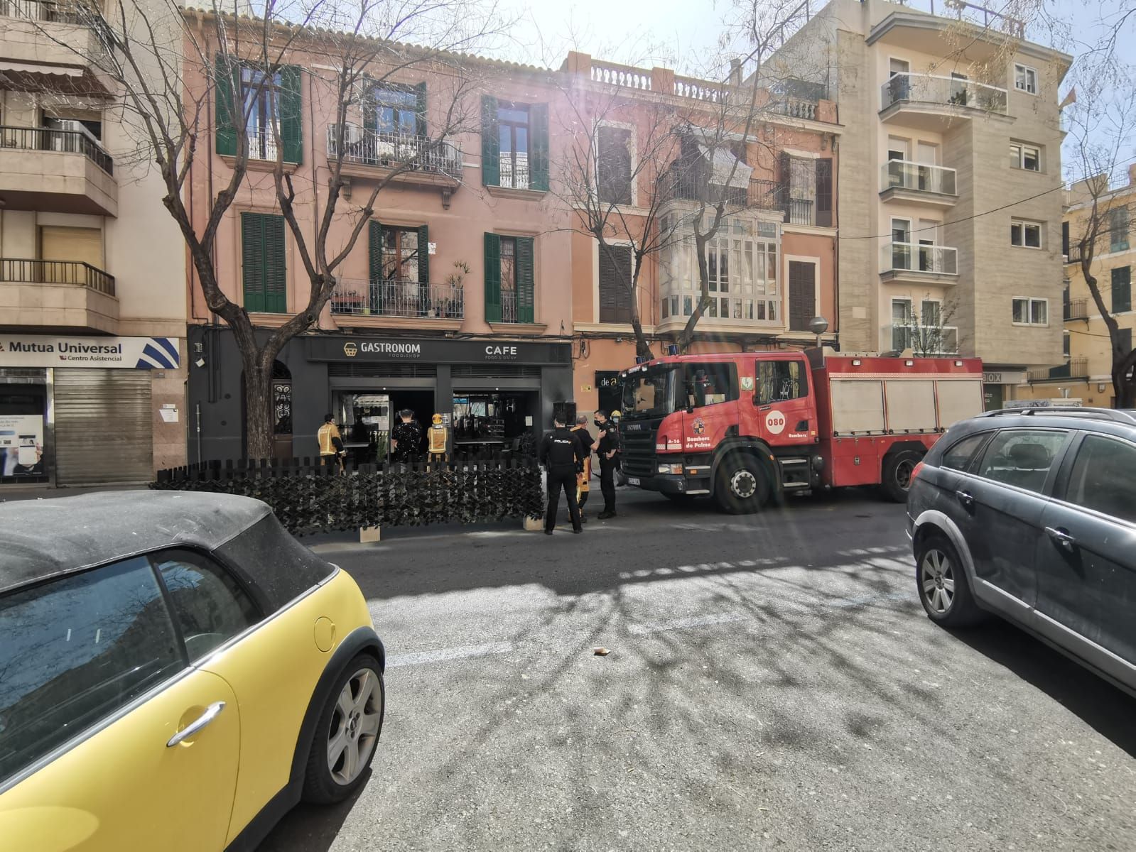 Incendio en una cafetería de la calle Arxiduc, en Palma