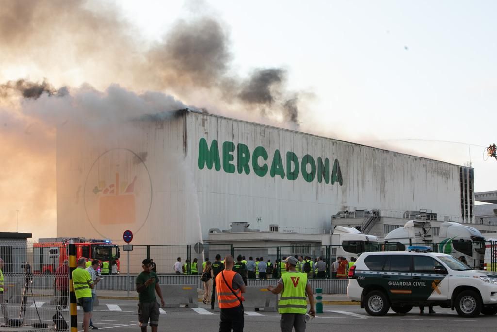 El incendio de la nave de Mercandona en Riba-roja, en imágenes