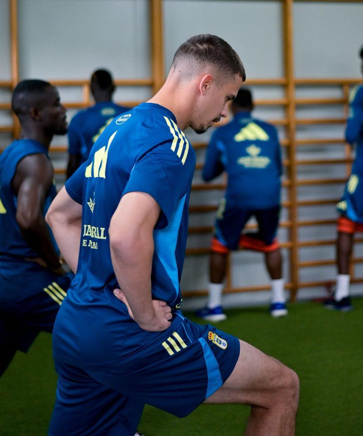 Dendoncker, ayer en el gimnasio de El Requexón. | REAL OVIEDO