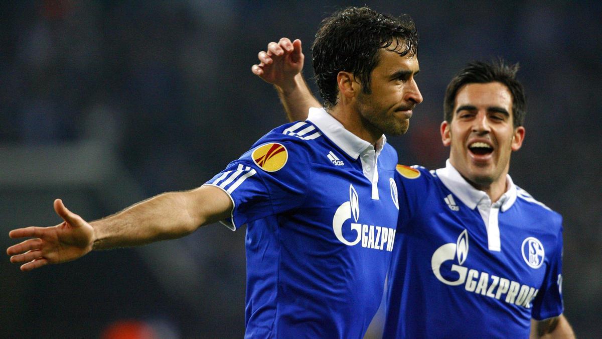 Raúl González cuando jugaba en el Schalke 04