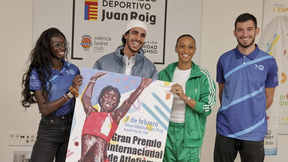 Mo Katir en la presentación del Gran Premio Internacional de Atletismo Valencia 2024