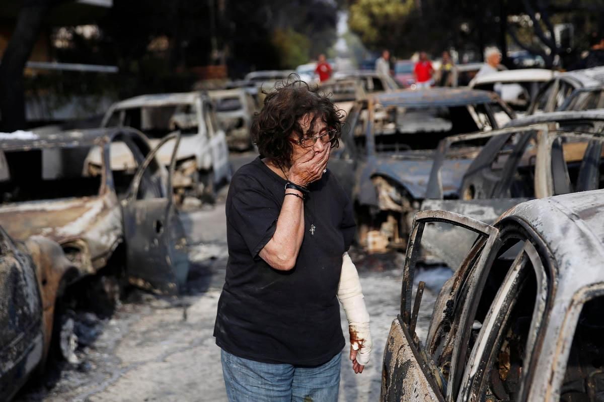 Los incendios que rodean Atenas