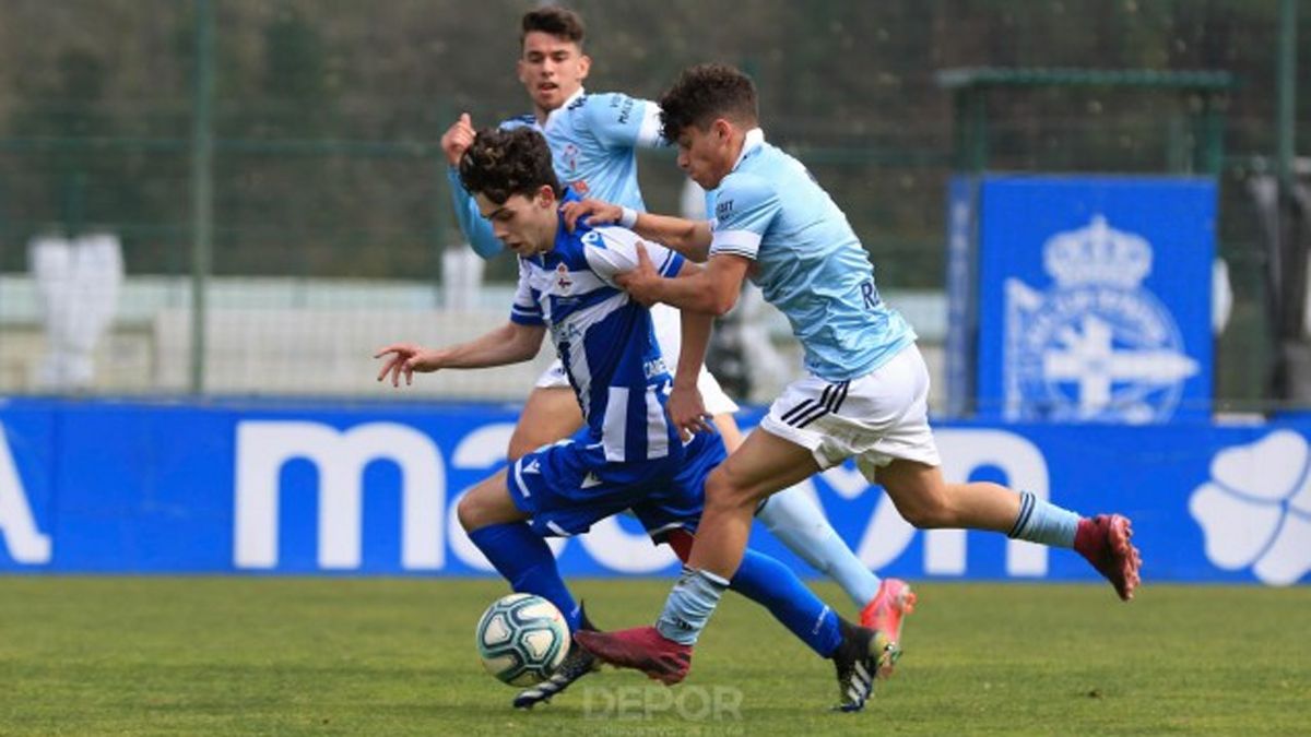 David Mella, con el Deportivo