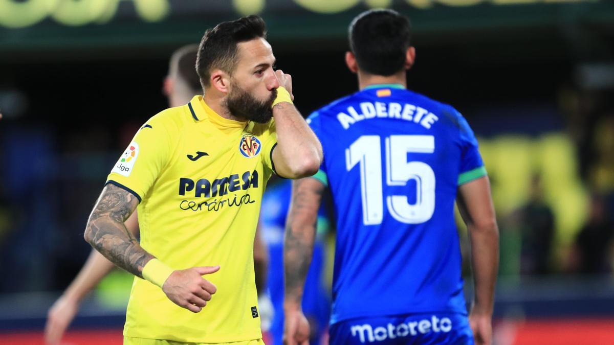 José Luis Morales celebra el gol de la remontada ante el Getafe.