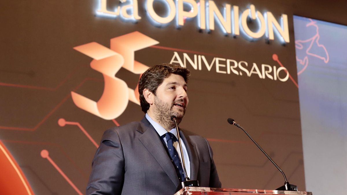 Fernando López Miras, en la gala del 35 aniversario de La Opinión