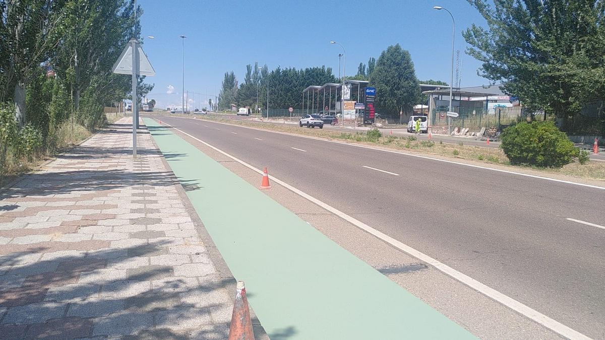 Carril bici en las obras de humanización de Cardenal Cisneros