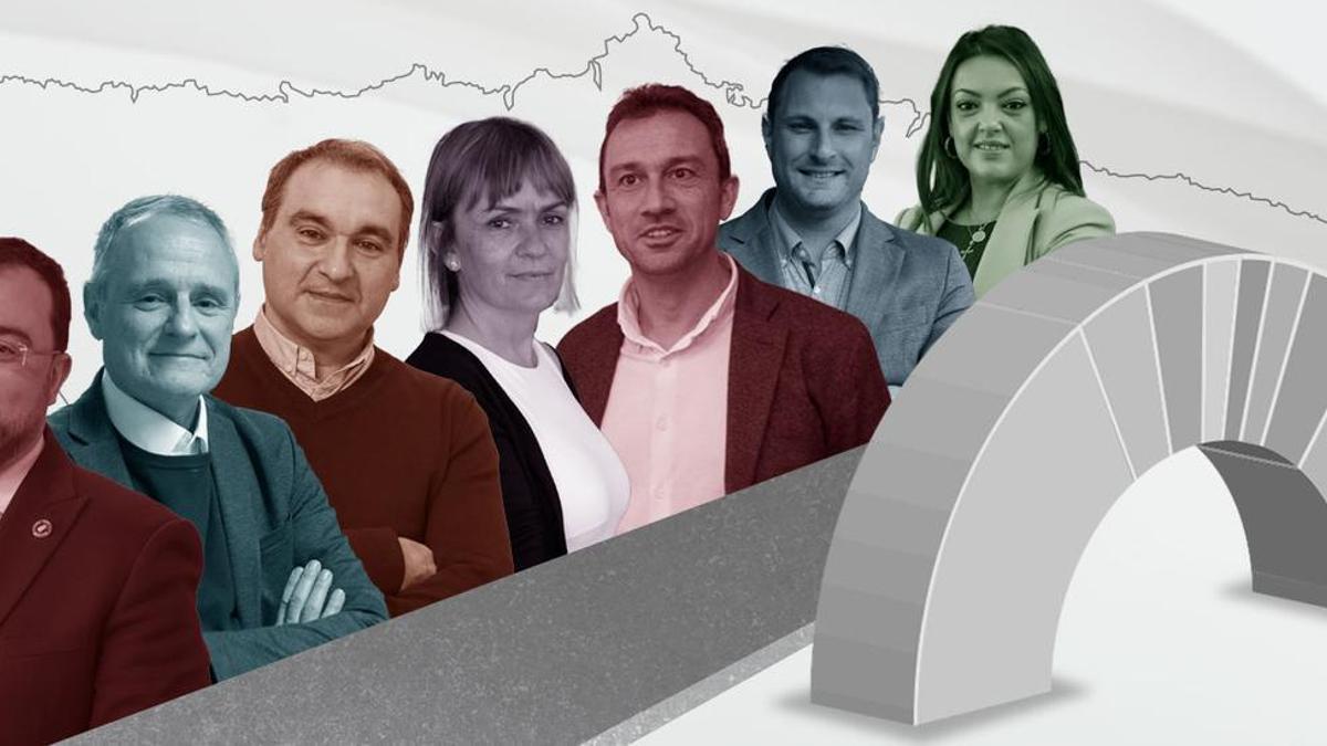 Los candidatos en las elecciones autonómicas del Principado de Asturias.