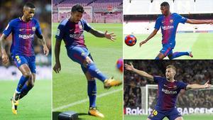 Semedo, Paulinho, Dembélé y Deulofeu, los cuatro fichajes del Barça 17-18.