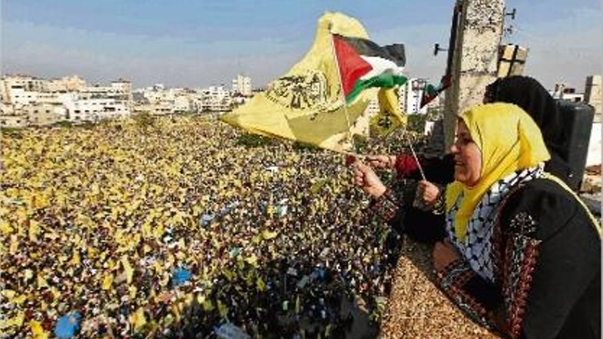 Gaza Multitudinària commemoració del 48è aniversari d&#039;Al Fatah