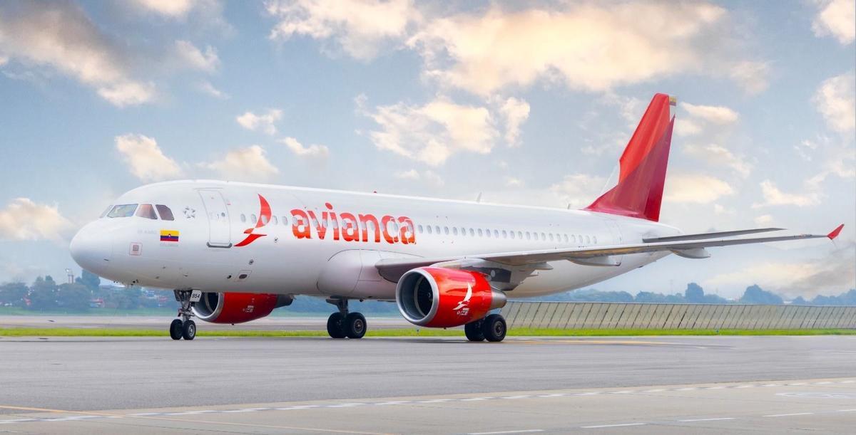Un avión de la aerolínea colombiana Avianca.