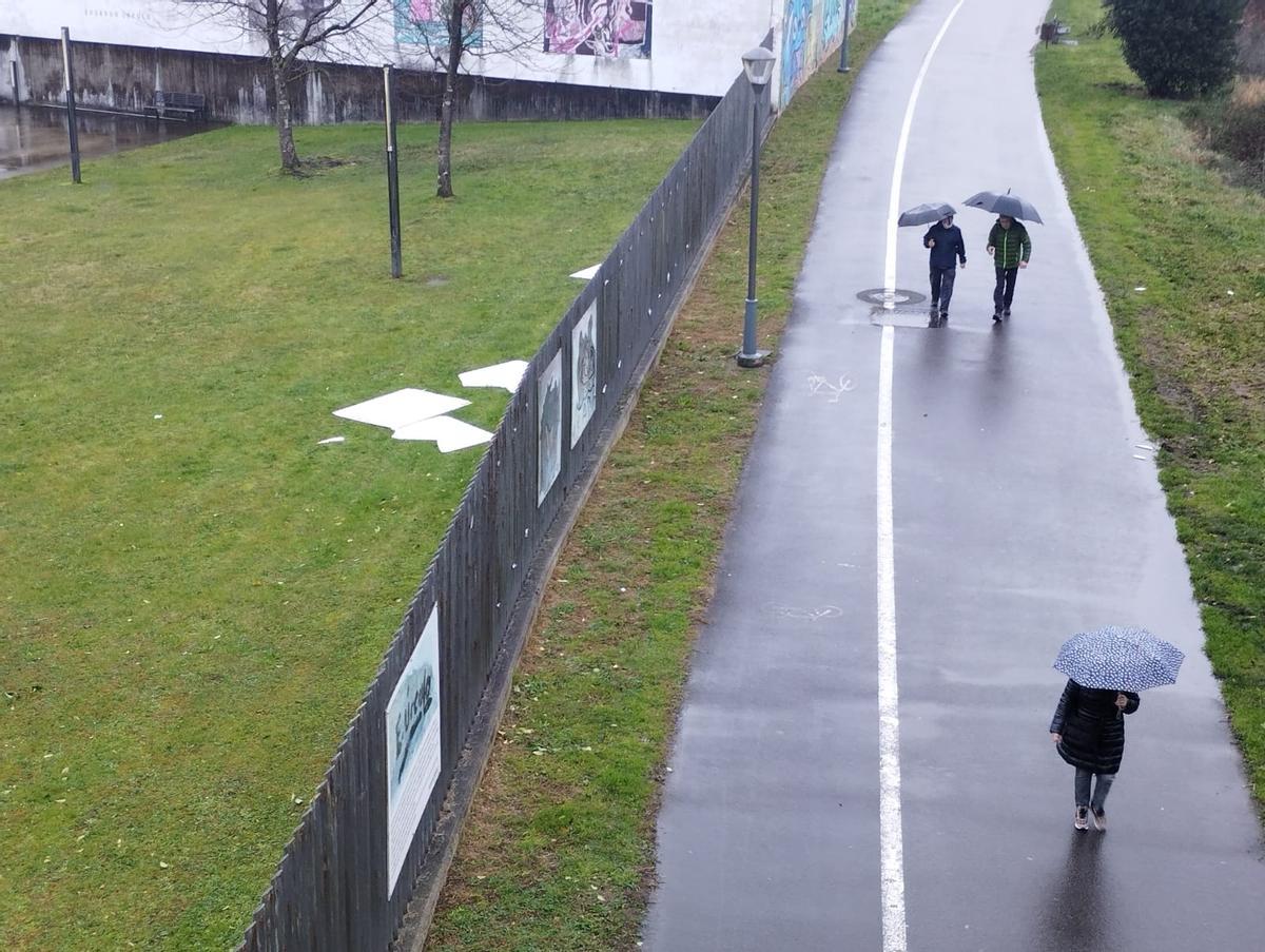 Los paneles arrancados.
