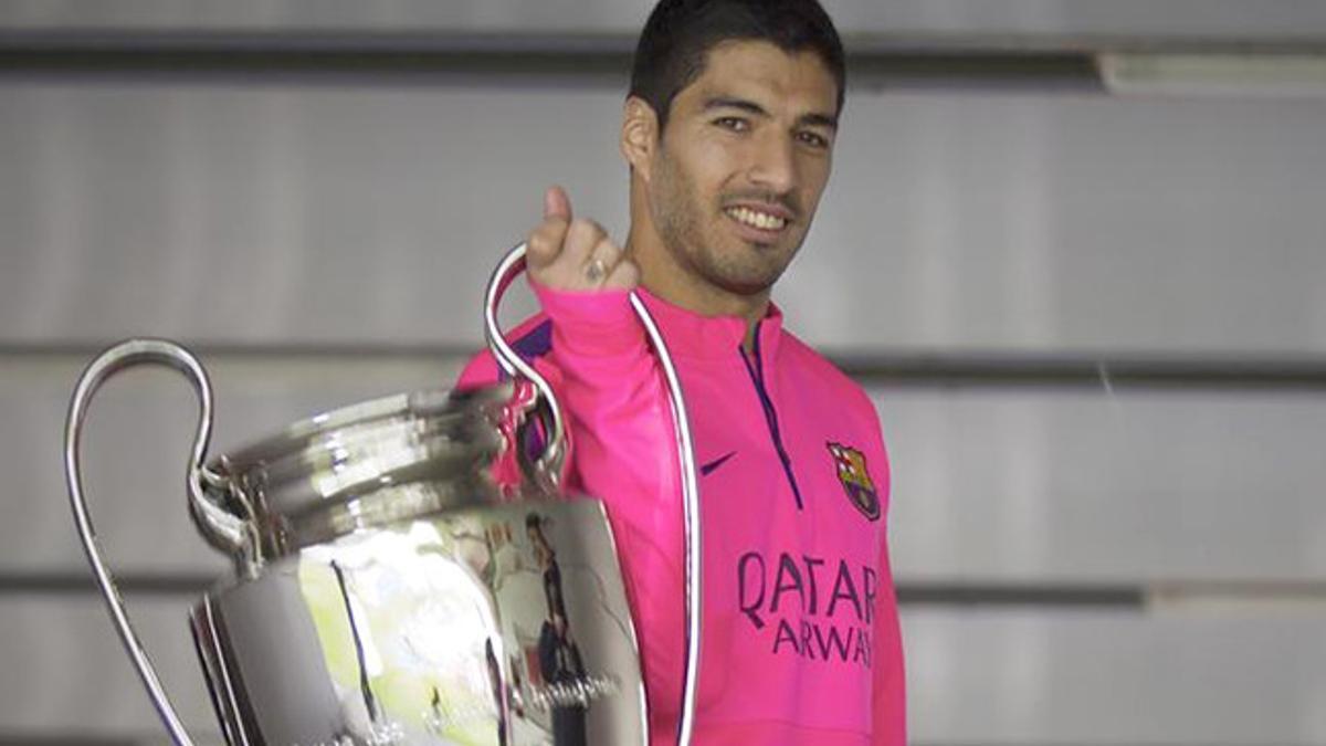 Luis Suárez, con la Champions