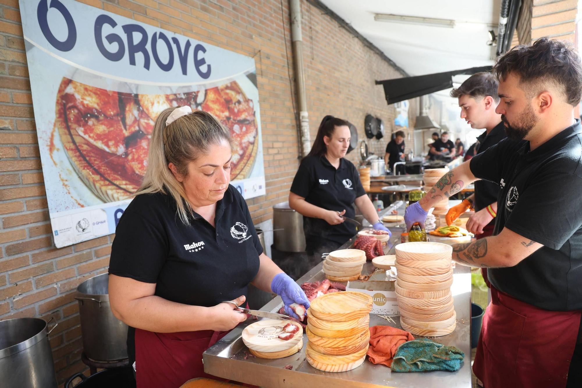 La Festa do Marisco de O Grove, esta mañana.