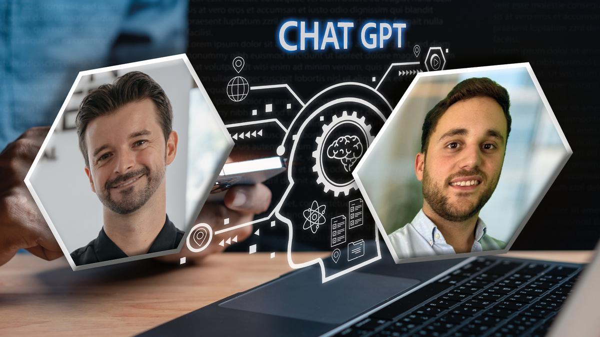 Álex Rubio y Raúl Soriano, dos expertos en consultoría digital y aplicaciones de la Inteligencia Artificial Generativa, como ChatGPT.