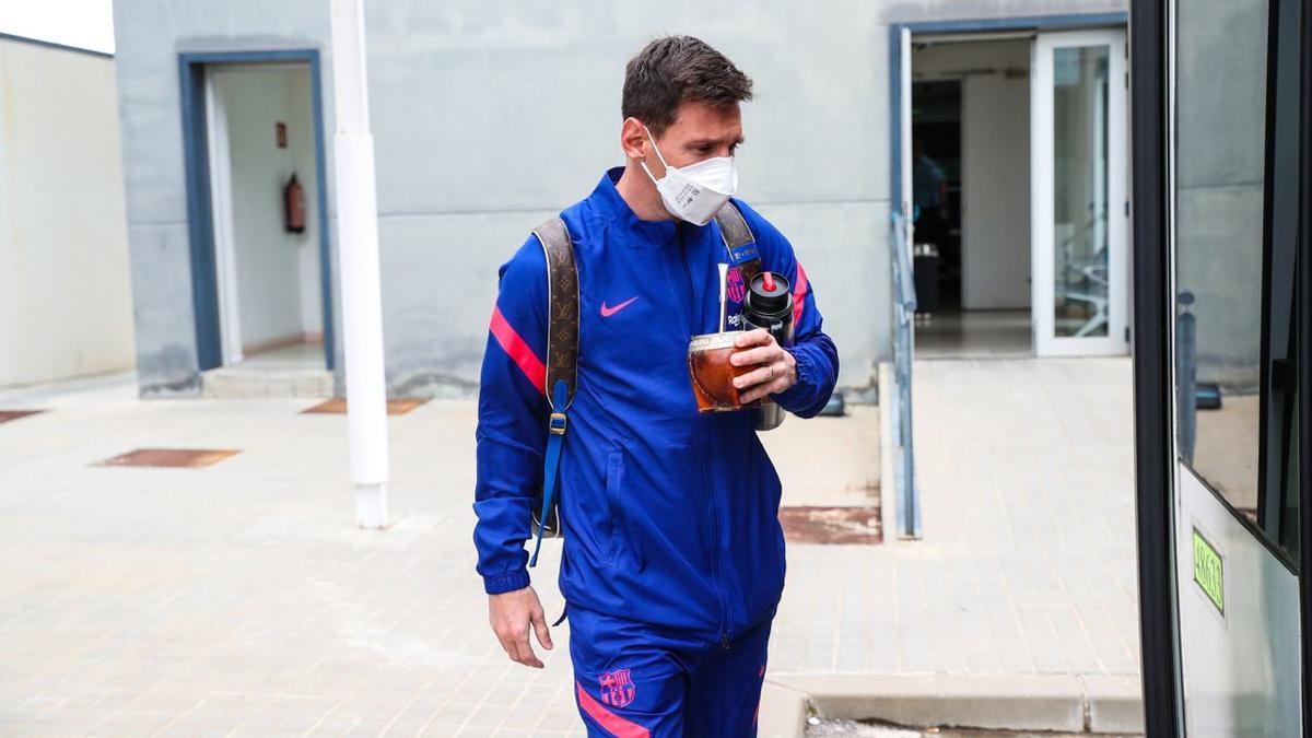 Messi en el aeropuerto