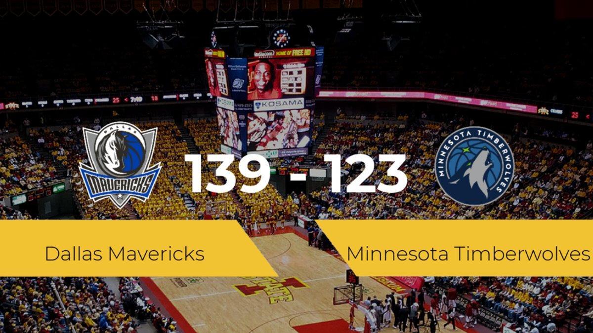 Triunfo de Dallas Mavericks en el Centro American Airlines ante Minnesota Timberwolves por 139-123