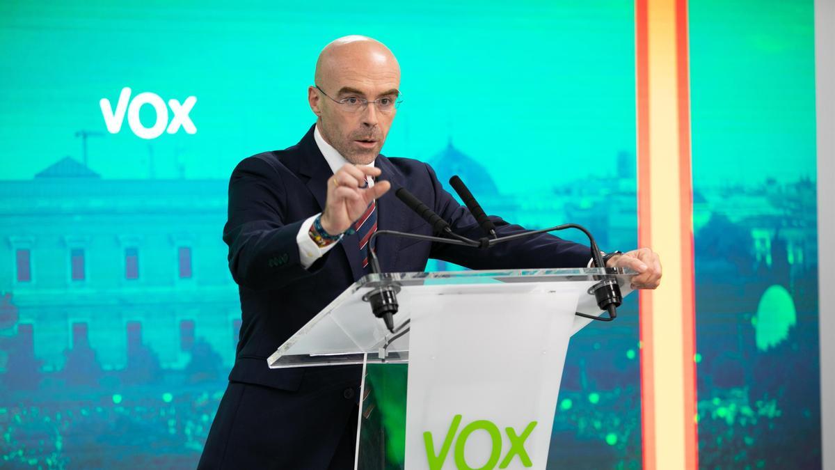 El portavoz de Vox, Jorge Buxadé.