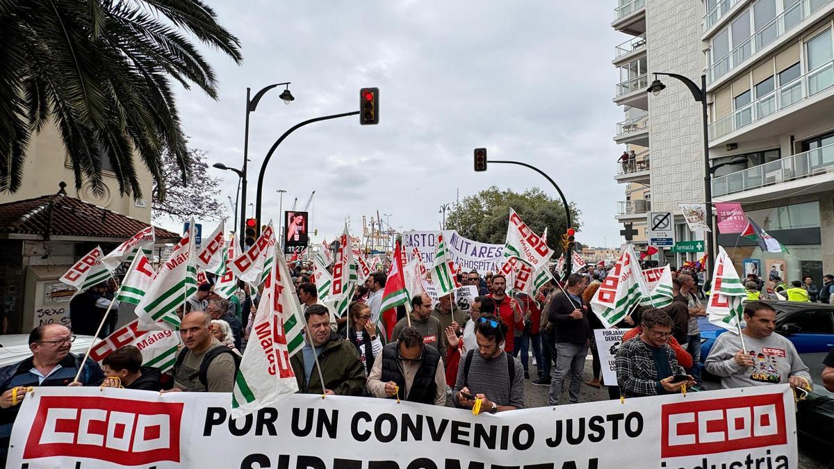 Manifestación del Primero de Mayo de 2025 en Málaga