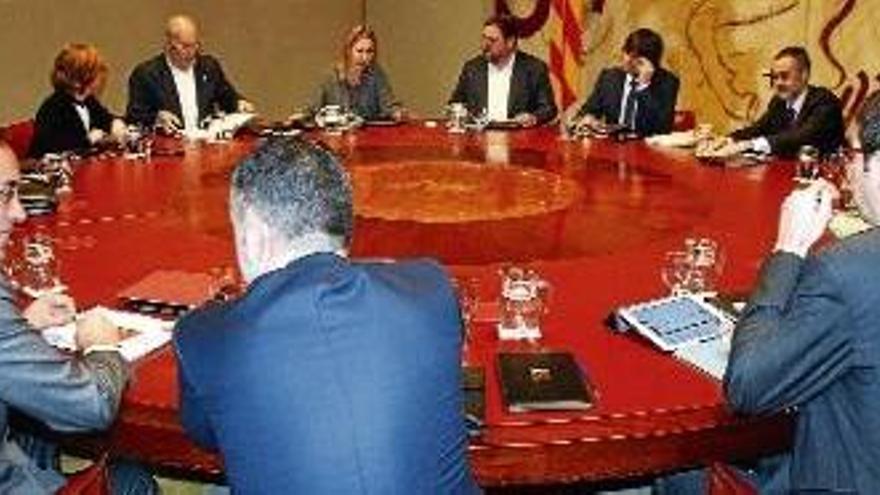 Els consellers reunits aquesta setmana amb el president de la Generalitat, Carles Puigdemont.