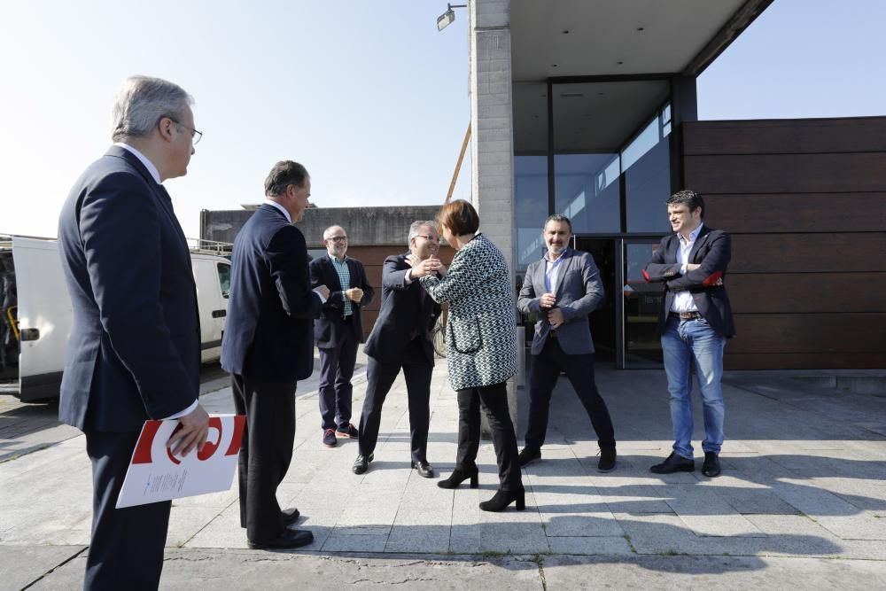 Colocación de la primera piedra del nuevo edificio de la incubadora de Impulsa